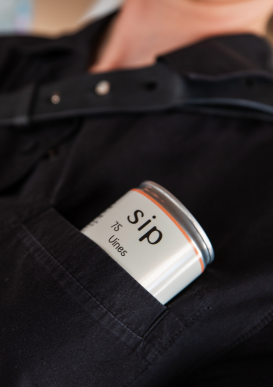 SIP can top pocket