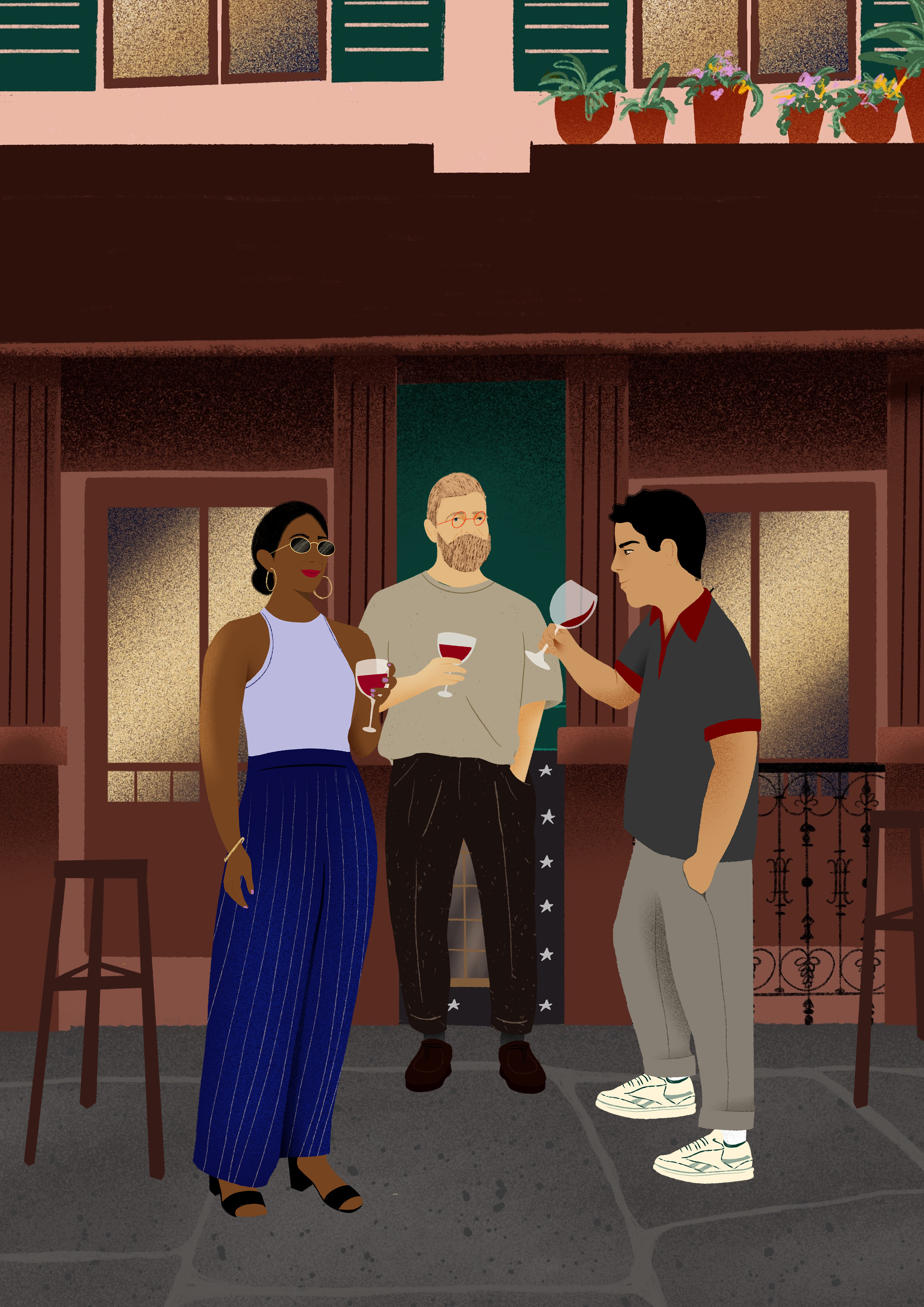 Sarah Gray bar scene artwork