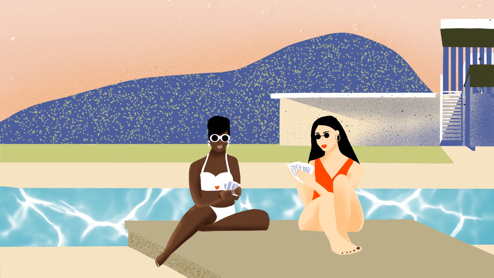 Sarah Gray beach scene artwork